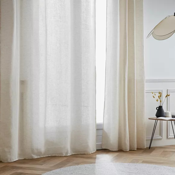 Eminza Voilage œillets Effet Lin (180 X 240 Cm) Luca Beige