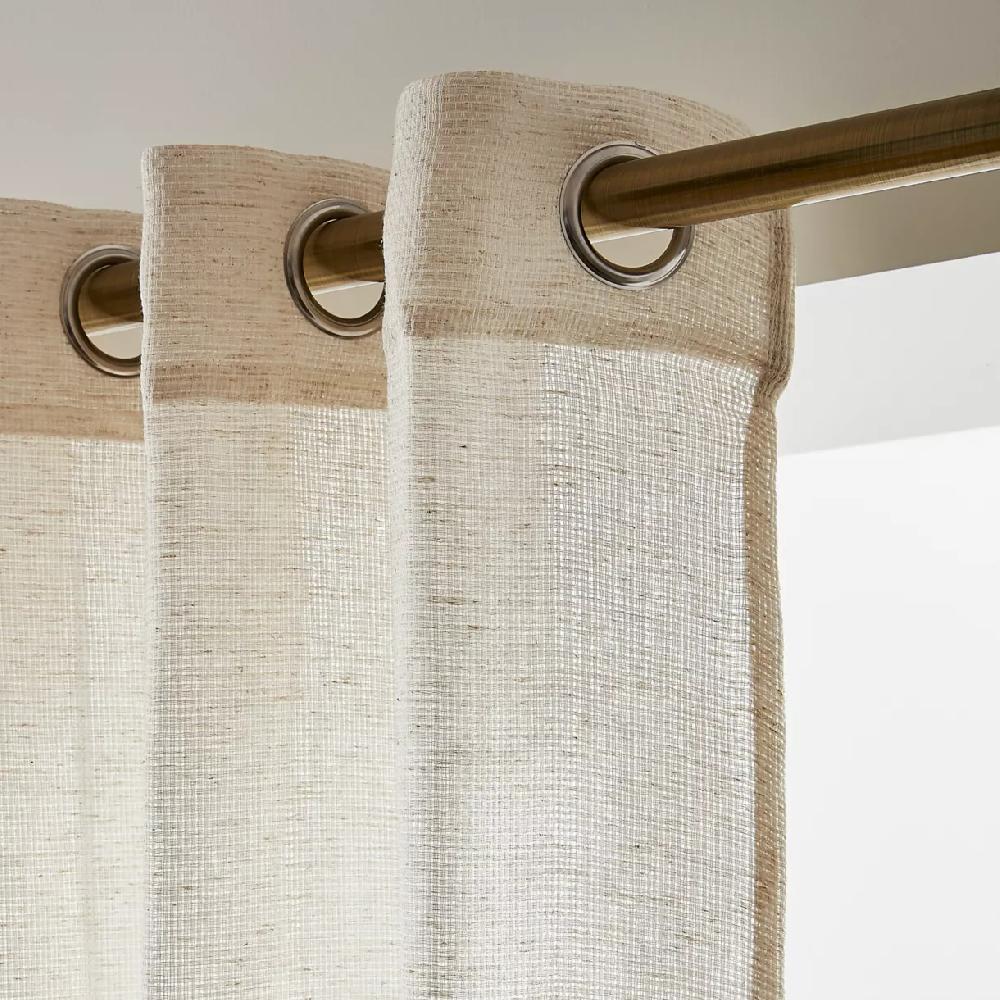 eminza Voilage œillets effet lin (280 x 240 cm) Luca Beige