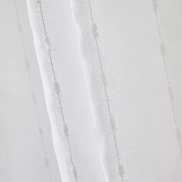 Eminza Voilage œillets Pompons (140 X 240 Cm) Axel Blanc