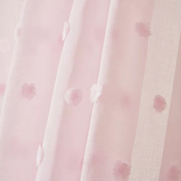 Eminza Voilage Oeillets Pompons (140 X 240 Cm) Emie Rose