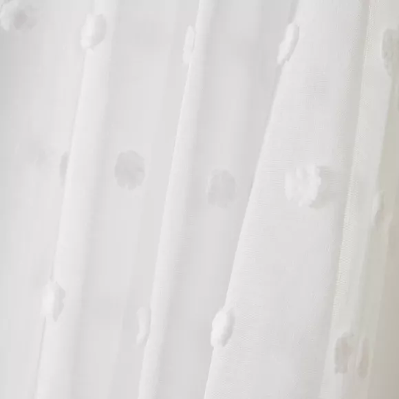 Eminza Voilage Oeillets Pompons (280 X 240 Cm) Emie Blanc
