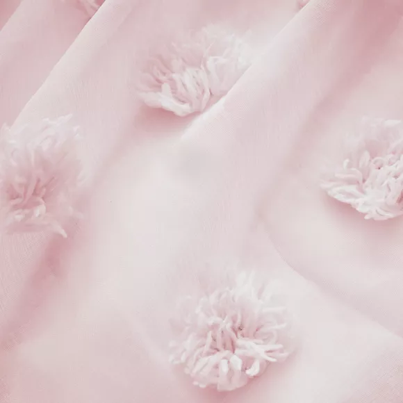 Eminza Voilage Oeillets Pompons (280 X 240 Cm) Suzie Rose