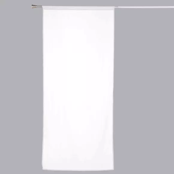 Eminza Voilage Vitrage (90 X 200 Cm) Etamine Givrée Blanc