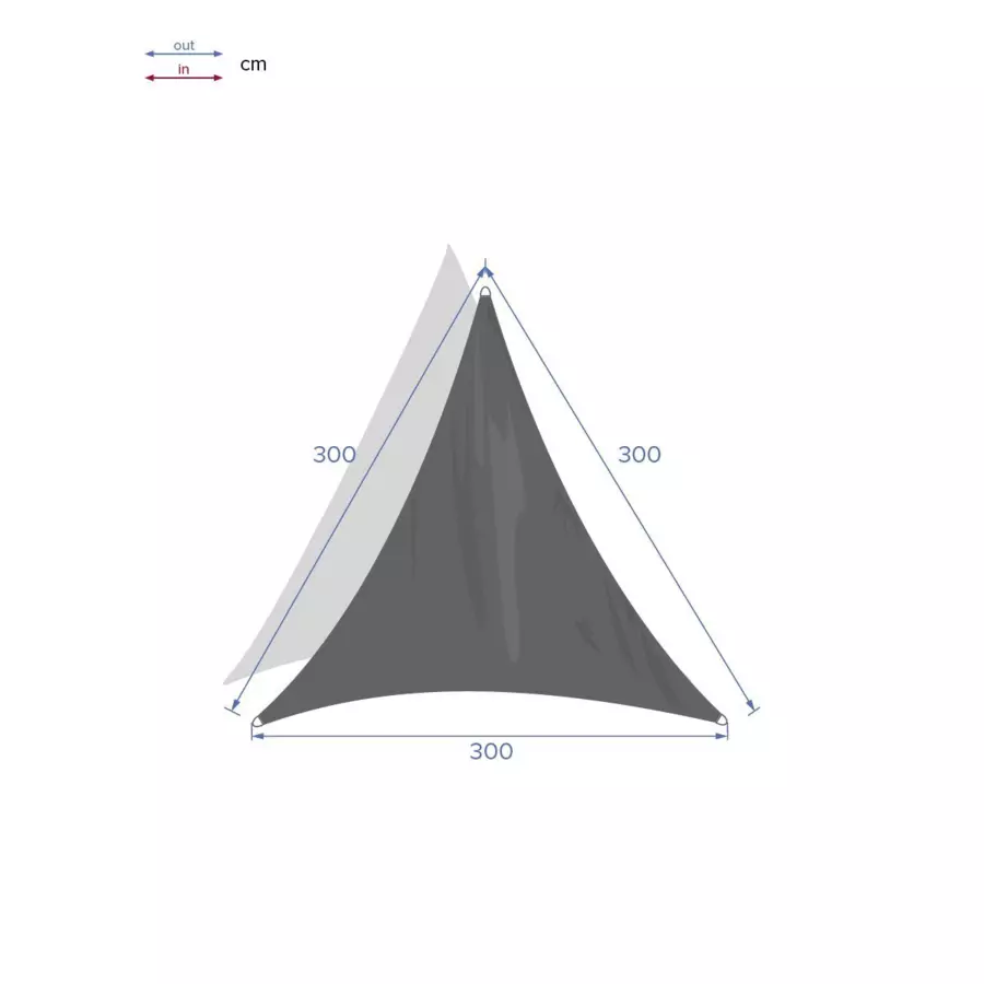 Eminza Voile D'ombrage Triangulaire (L3 M) Quito Luxe - Bronze