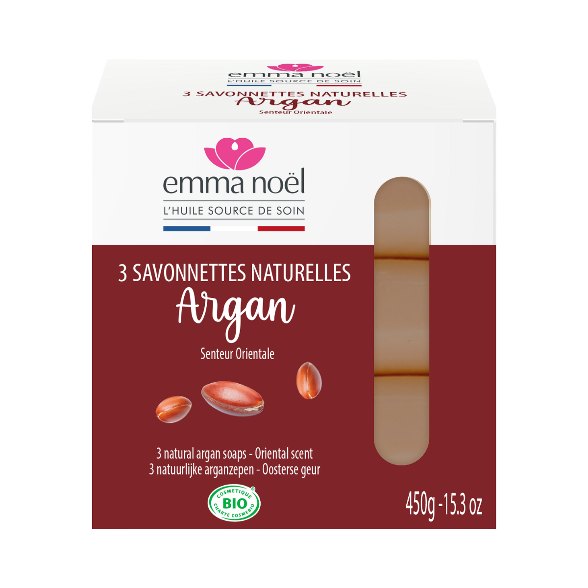 emma noël 3 savonnettes à l’huile d’Argan senteur orientale