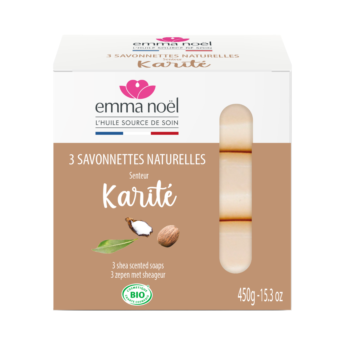 emma noël 3 savonnettes senteur Karité