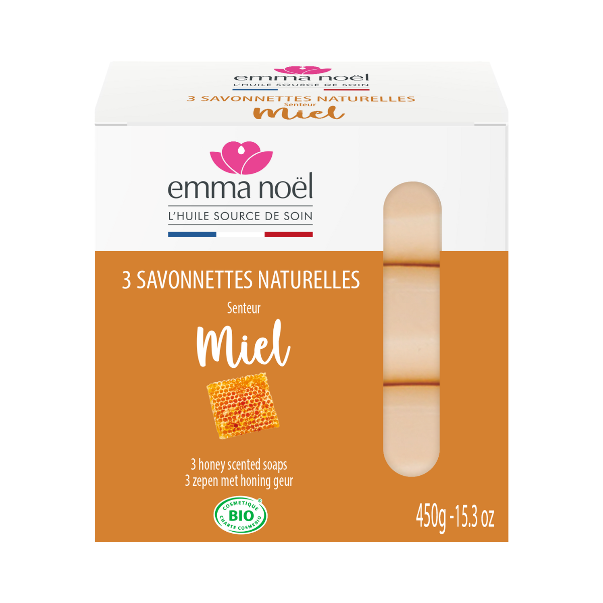 emma noël 3 savonnettes senteur Miel