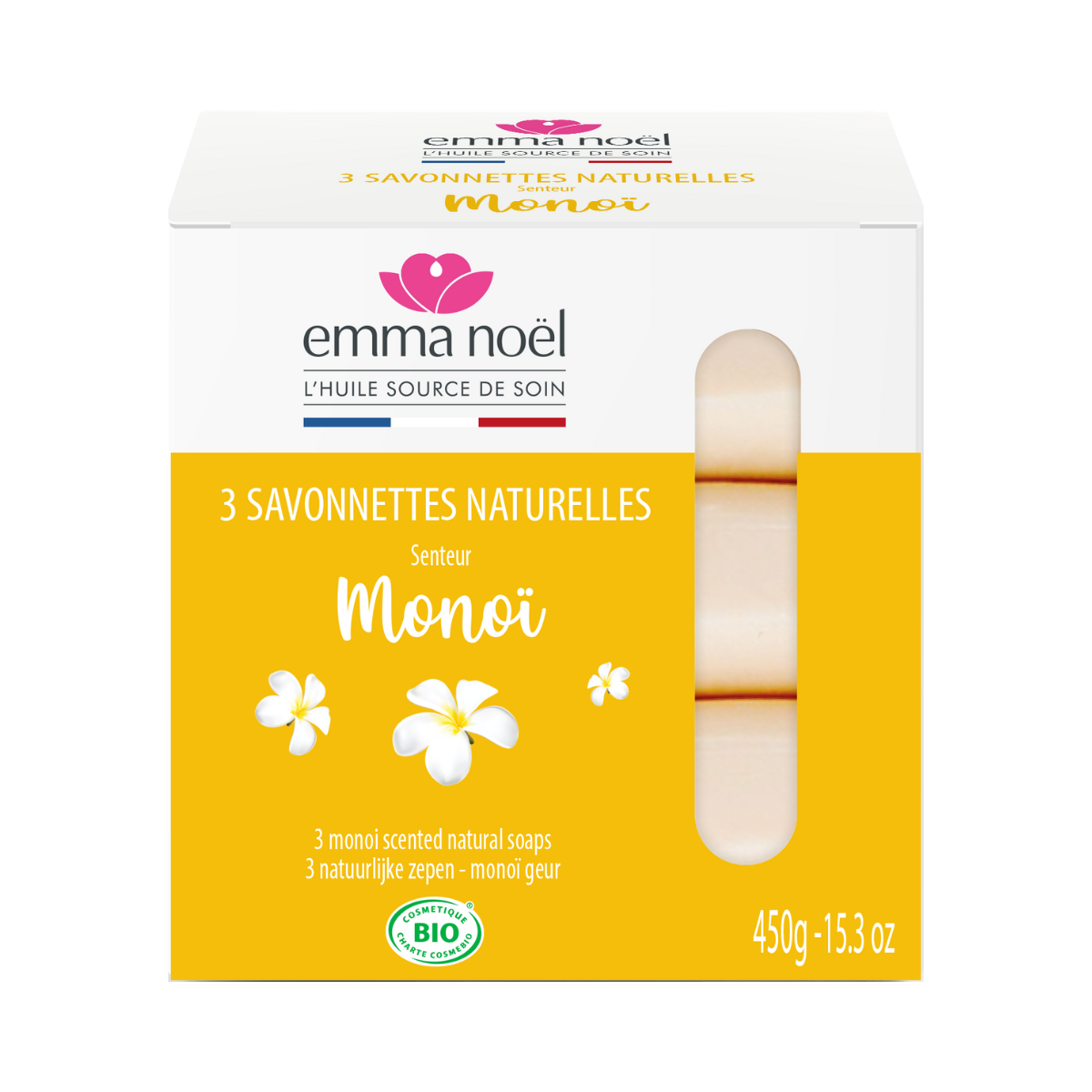 emma noël 3 savonnettes senteur Monoï
