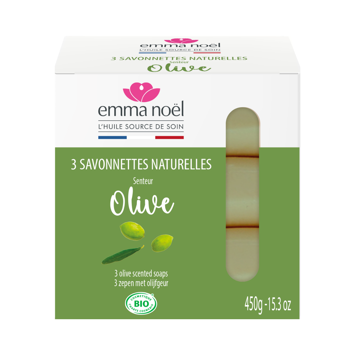 emma noël 3 savonnettes senteur Olive