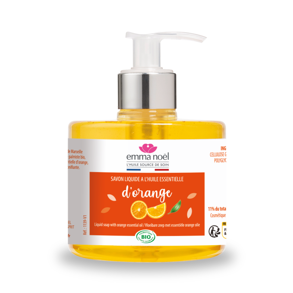 emma noël Savon liquide à l’huile essentielle d’orange
