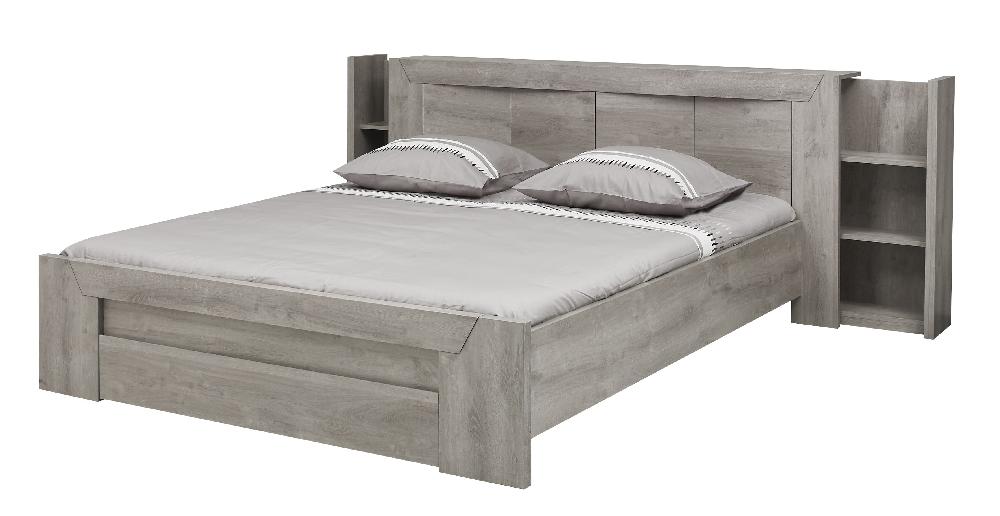 Emob Achterbouw Voor Bed Hayden 160x200 - Lichtgrijze Eik