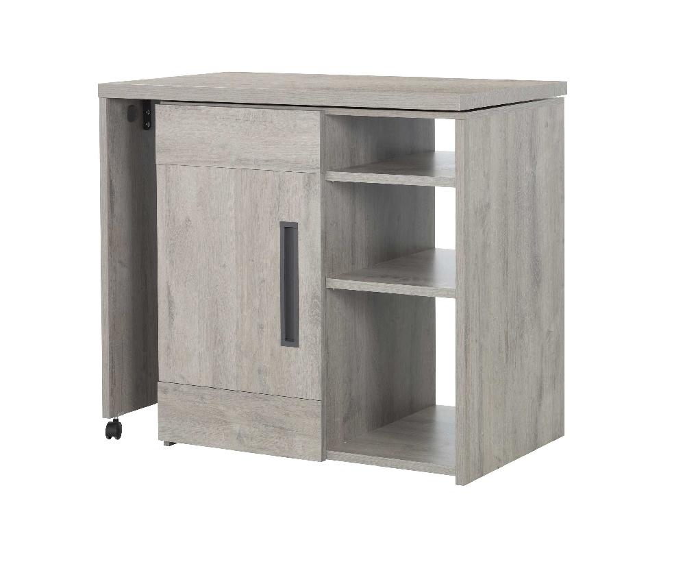 Emob Barmeubel Bosy 160x60 Met Opbergmogelijkheden - Lichtgrijze Eik
