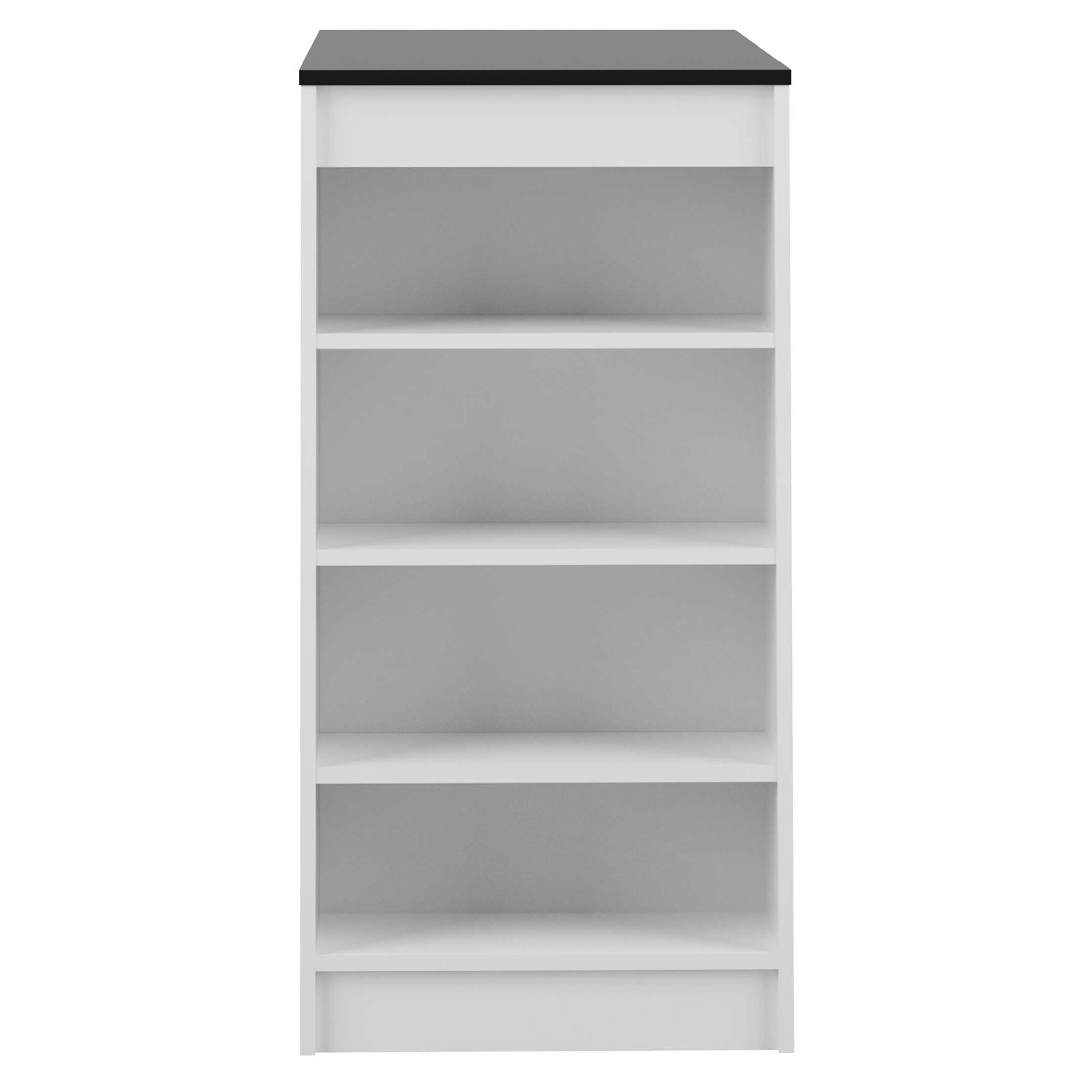 Emob Bartafel Aravis 115x50 Met Opbergruimte - Wit/zwart