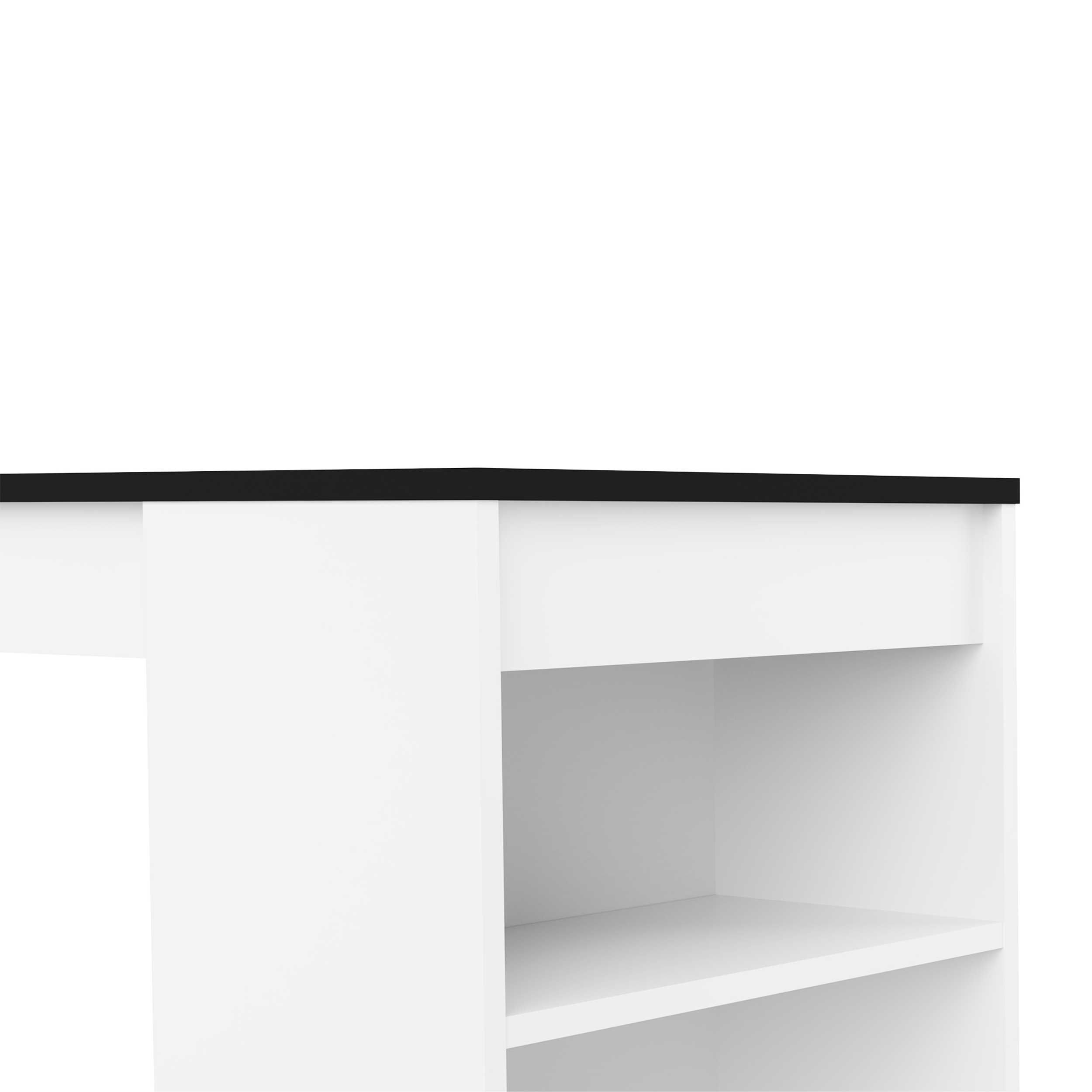 Emob Bartafel Aravis 115x50 Met Opbergruimte - Wit/zwart