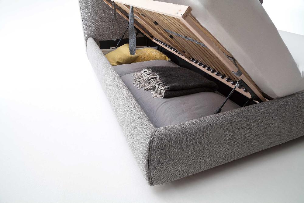 Emob Bed Met Opbergruimte Celine 180x200 - Lichtgrijs