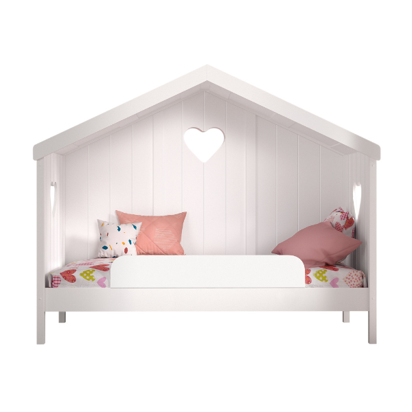Emob Bedhuisje Amori Met Achterwand En Uitvalbeveiliging - Wit