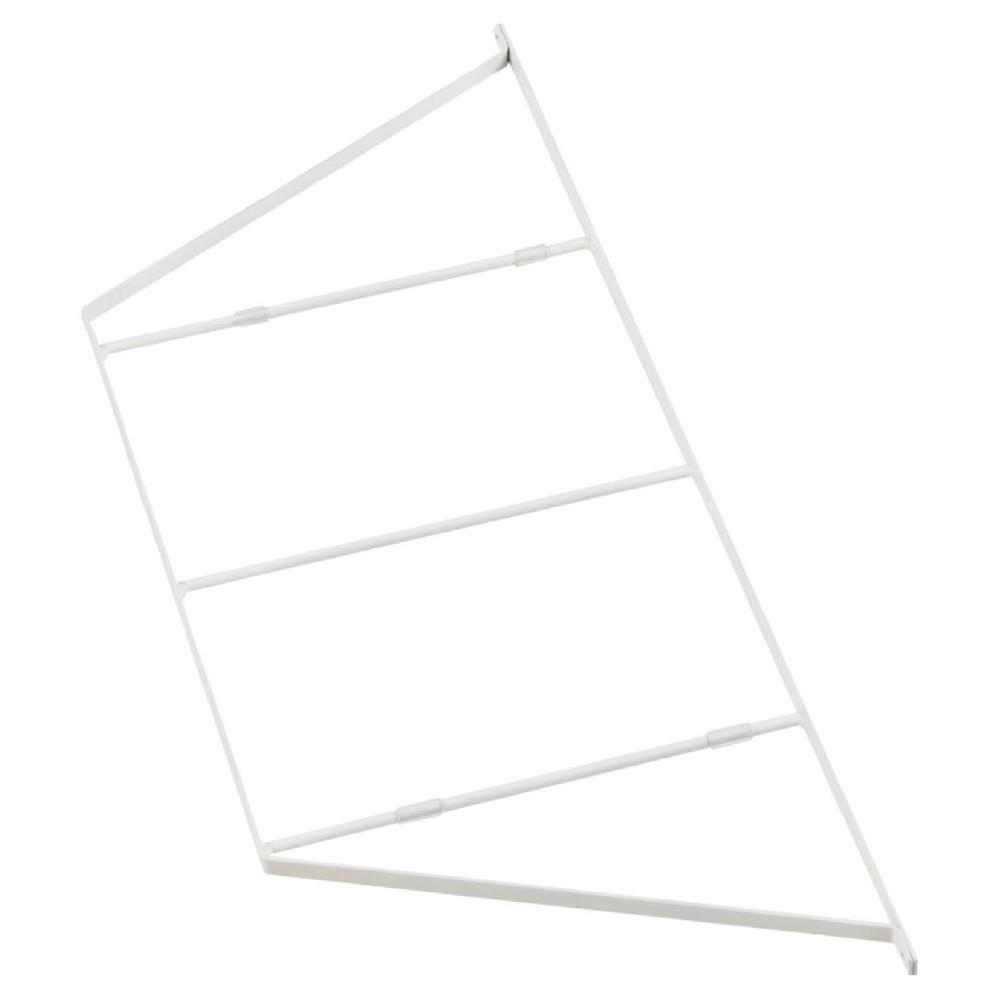 emob Belfast Rechthoekige Wandplankenset - Wit Staal 25 5x1 2x63cm