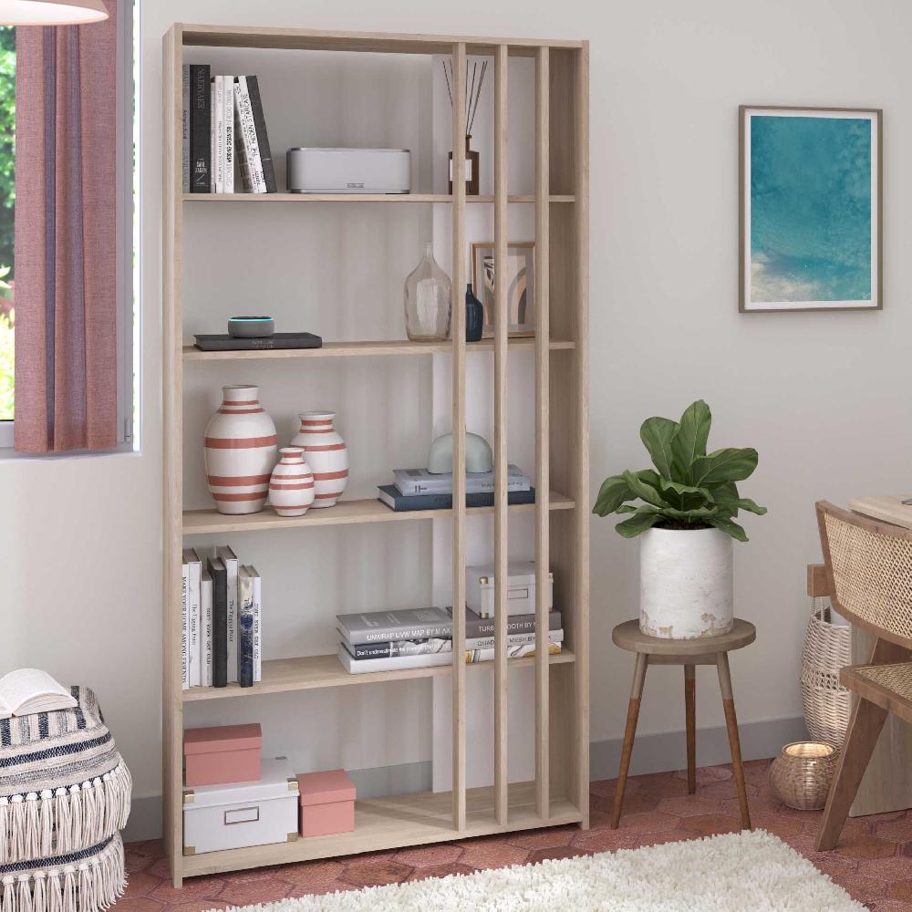 emob Boekenkast Bloom-183cm-4 legplanken-Japans eikenhout