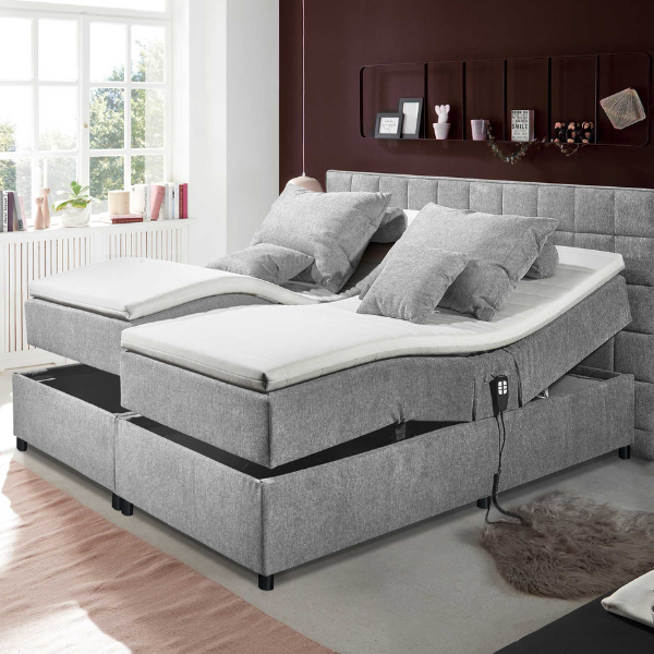 Emob Boxspring Mariposa 180x200 Elektrisch Verstelbaar - Grijs