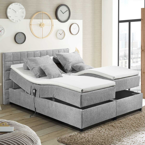 Emob Boxspring Mariposa 180x200 Elektrisch Verstelbaar - Grijs