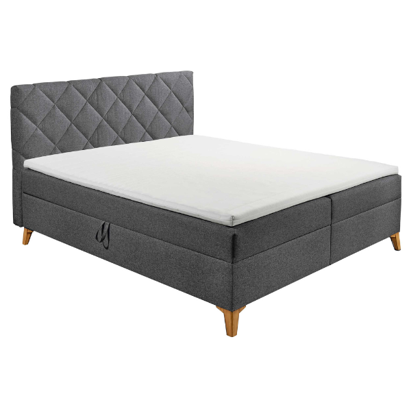 Emob Boxspring Redford 180x200cm Met Opbergruimte - Antraciet
