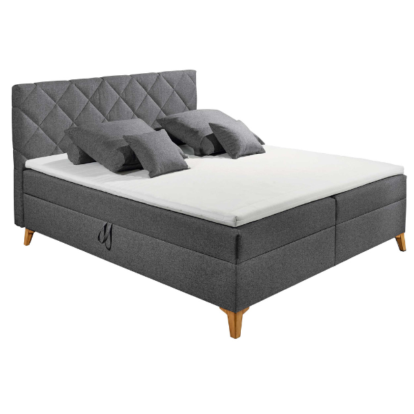 emob Boxspring Redford 180x200cm met opbergruimte - antraciet