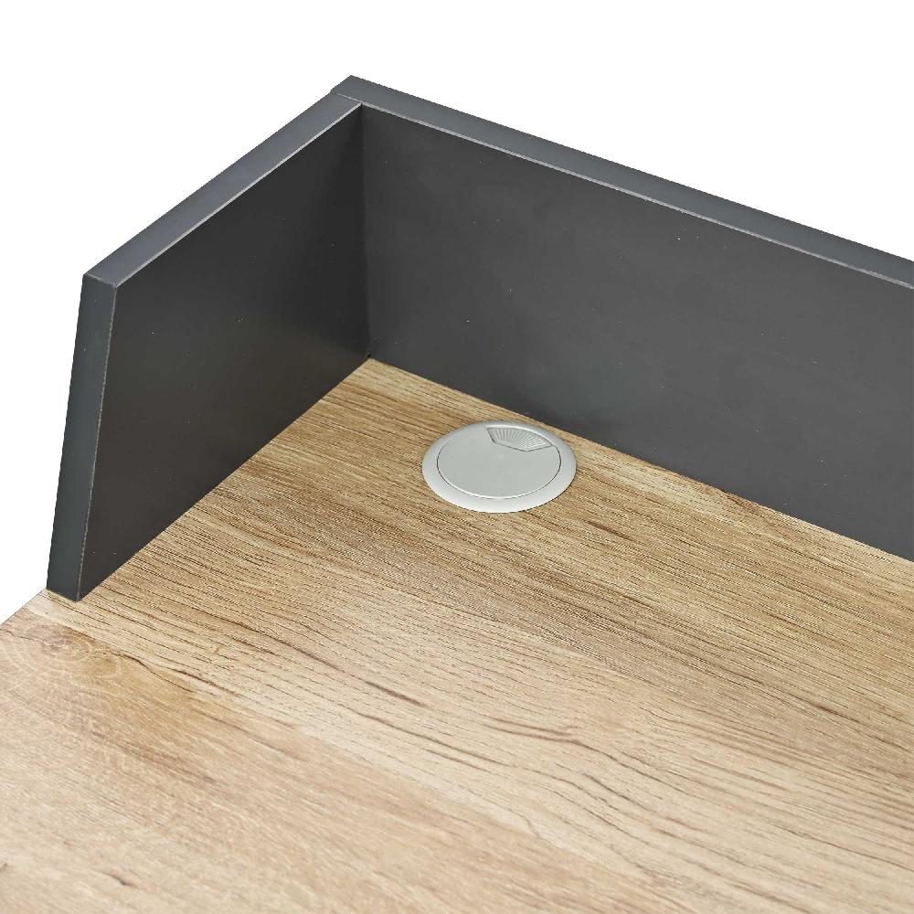 Emob Bureau Carl 120x48x78.5cm - Eikdecor/donkergrijs