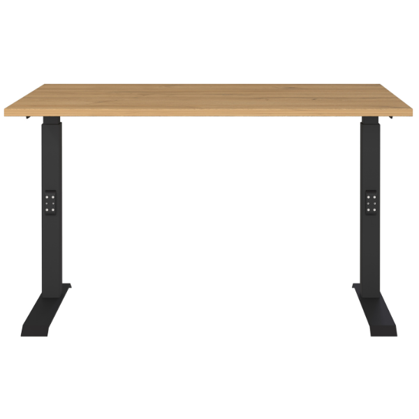 Emob Bureau Cornel - 120x80x91cm - Verstelbaar - Eikdecor/zwart