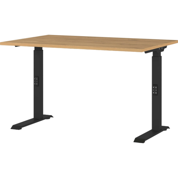 emob Bureau Cornel - 120x80x91cm - verstelbaar - eikdecor/zwart