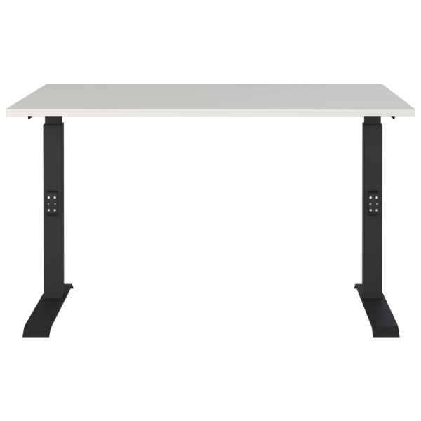 Emob Bureau Cornel - 120x80x91cm - Verstelbaar - Lichtgrijs/zwart