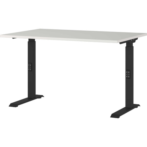 emob Bureau Cornel - 120x80x91cm - verstelbaar - lichtgrijs/zwart