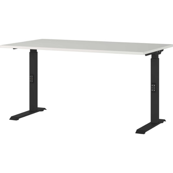 emob Bureau Cornel - 140x80x91cm - verstelbaar - lichtgrijs/zwart emob Bureau Cornel - 140x80x91cm - verstelbaar - lichtgrijs/zwart
