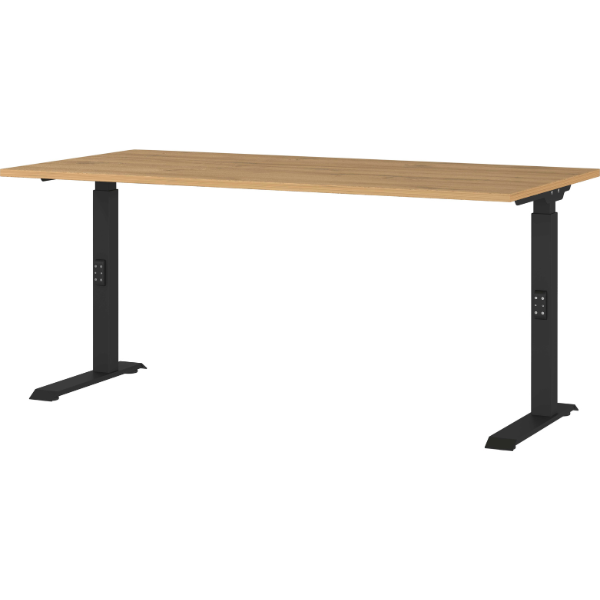 emob Bureau Cornel - 160x80x91cm - verstelbaar - eikdecor/zwart