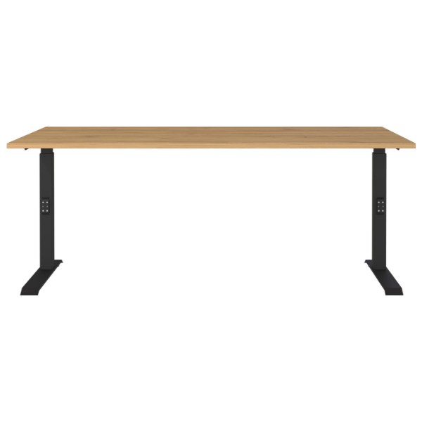 Emob Bureau Cornel - 180x80x91cm - Verstelbaar - Eikdecor/zwart