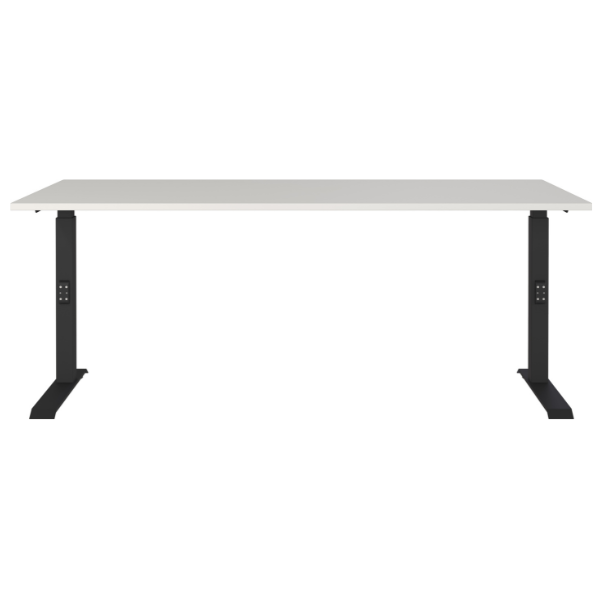 Emob Bureau Cornel - 180x80x91cm - Verstelbaar - Lichtgrijs/zwart