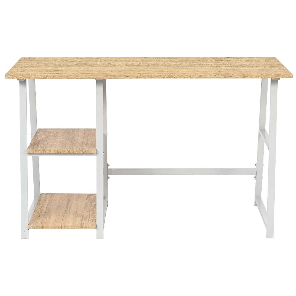 Emob Bureau Dwayne - 120x50x73cm - Met Opbergruimte - Eikdecor/wit