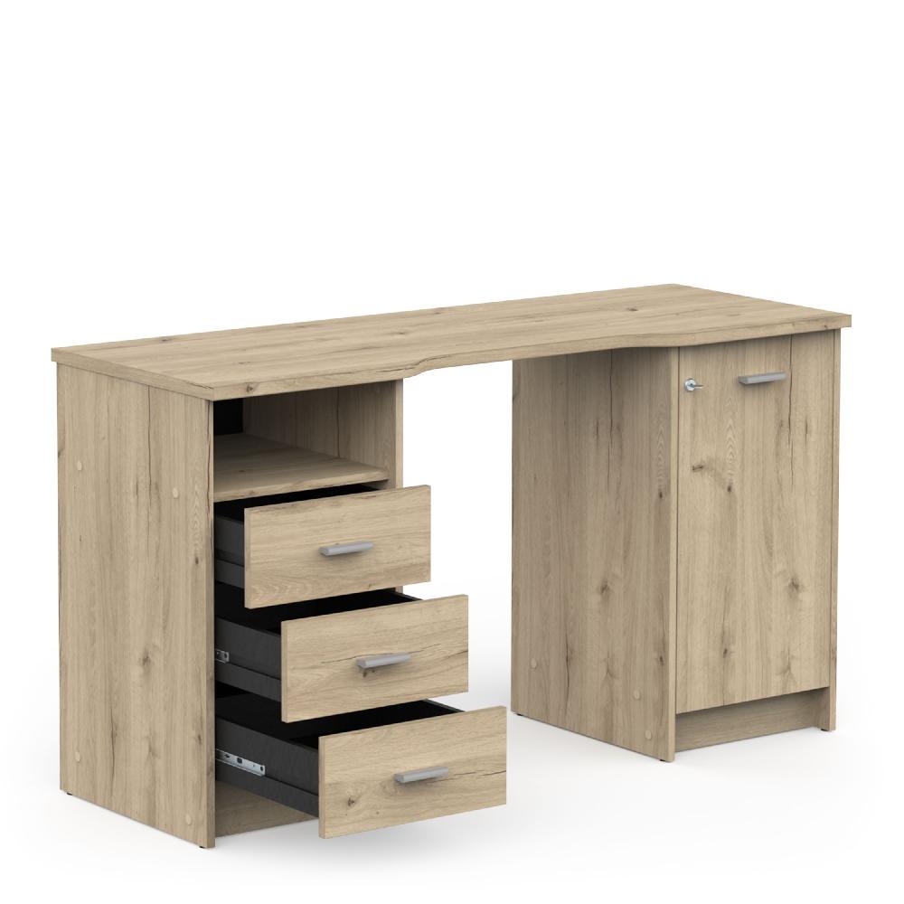 Emob Bureau Mao - 48 40x132 20x73 90 Cm - Bruin/Kronberg Eik