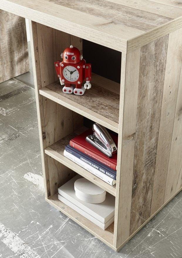 Emob Bureau Moleskin 130 Cm Met 1 Deur & 1 Lade - Antraciet/old Style