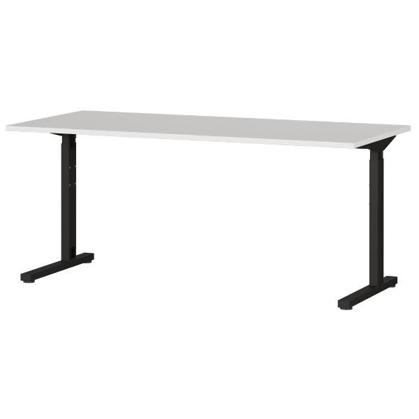 Emob Bureau Presley 160cm Mechanisch Verstelbaar - Lichtgrijs/antraciet