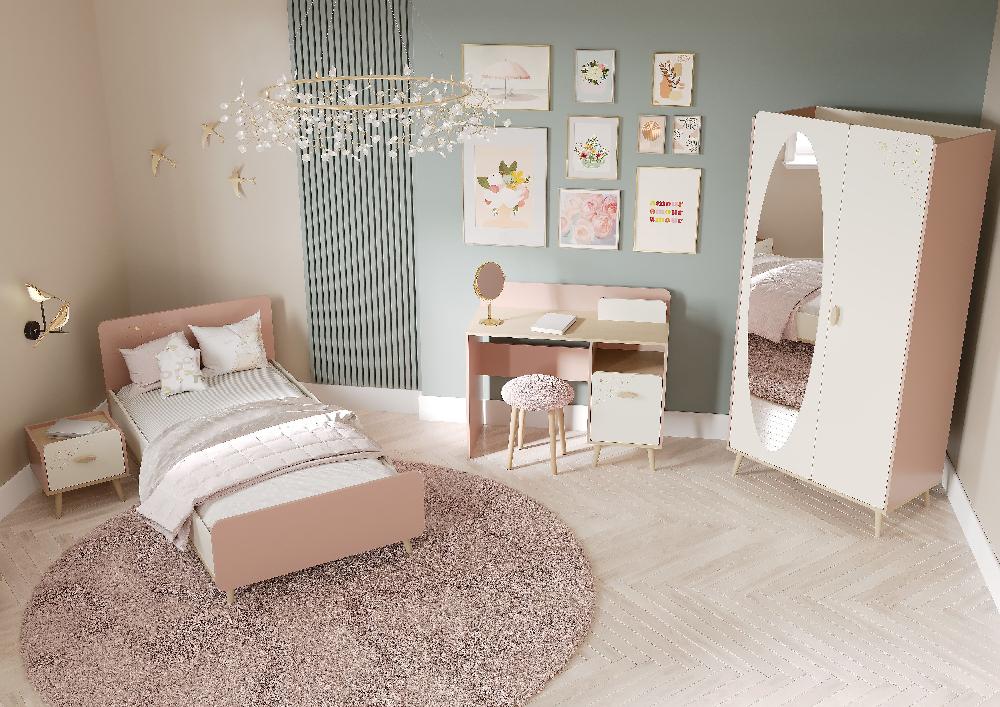 Emob Bureau Suzie - 44 90x106 60x87 70 Cm - Roze/spaanplaat