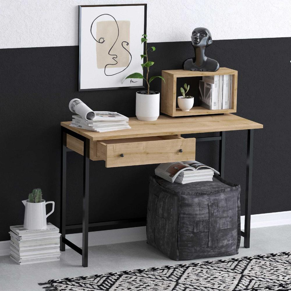 Emob Bureau Woody Fashion - 100x45x74cm - Met Lade - Eikdecor