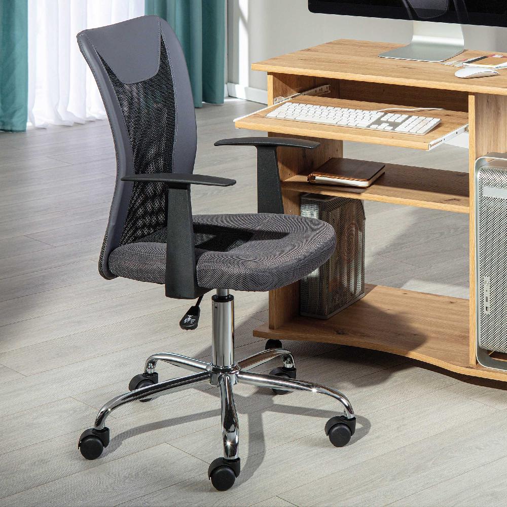 emob Bureaustoel Donny ergonomische rugleuning - grijs