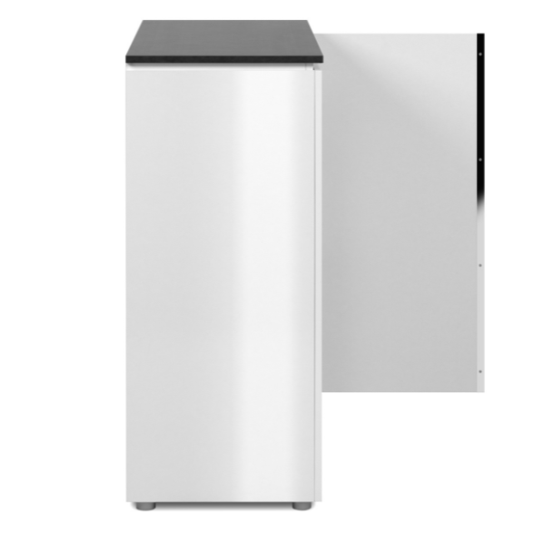 Emob Commode Bresse - 89x40x92cm - 2 Deuren - Hoogglans Wit/antraciet