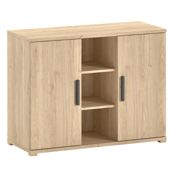 Emob Commode Sammie - 115x48x89cm - Met Twee Deuren - Eikdecor