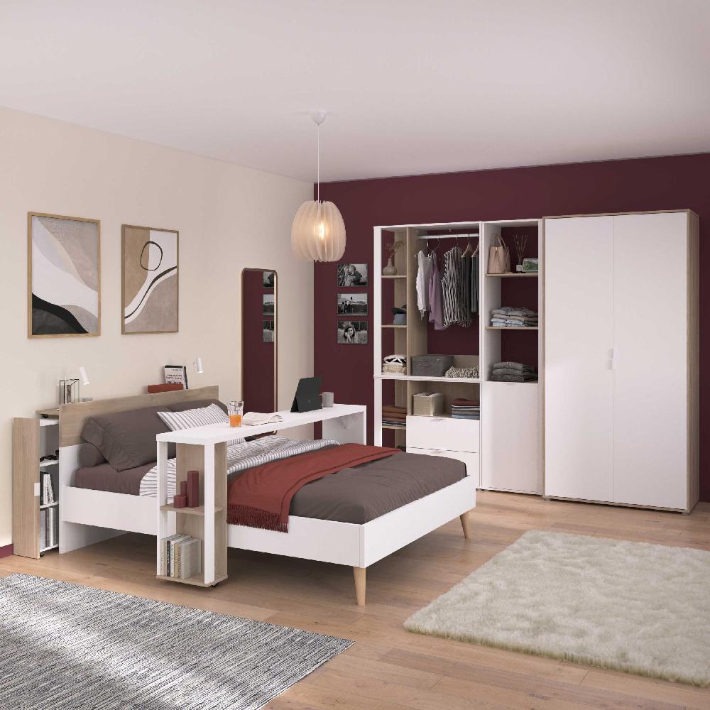 Emob Consoletafel Voor Bed Hardy - 167x31x75cm - Wit/eikdecor