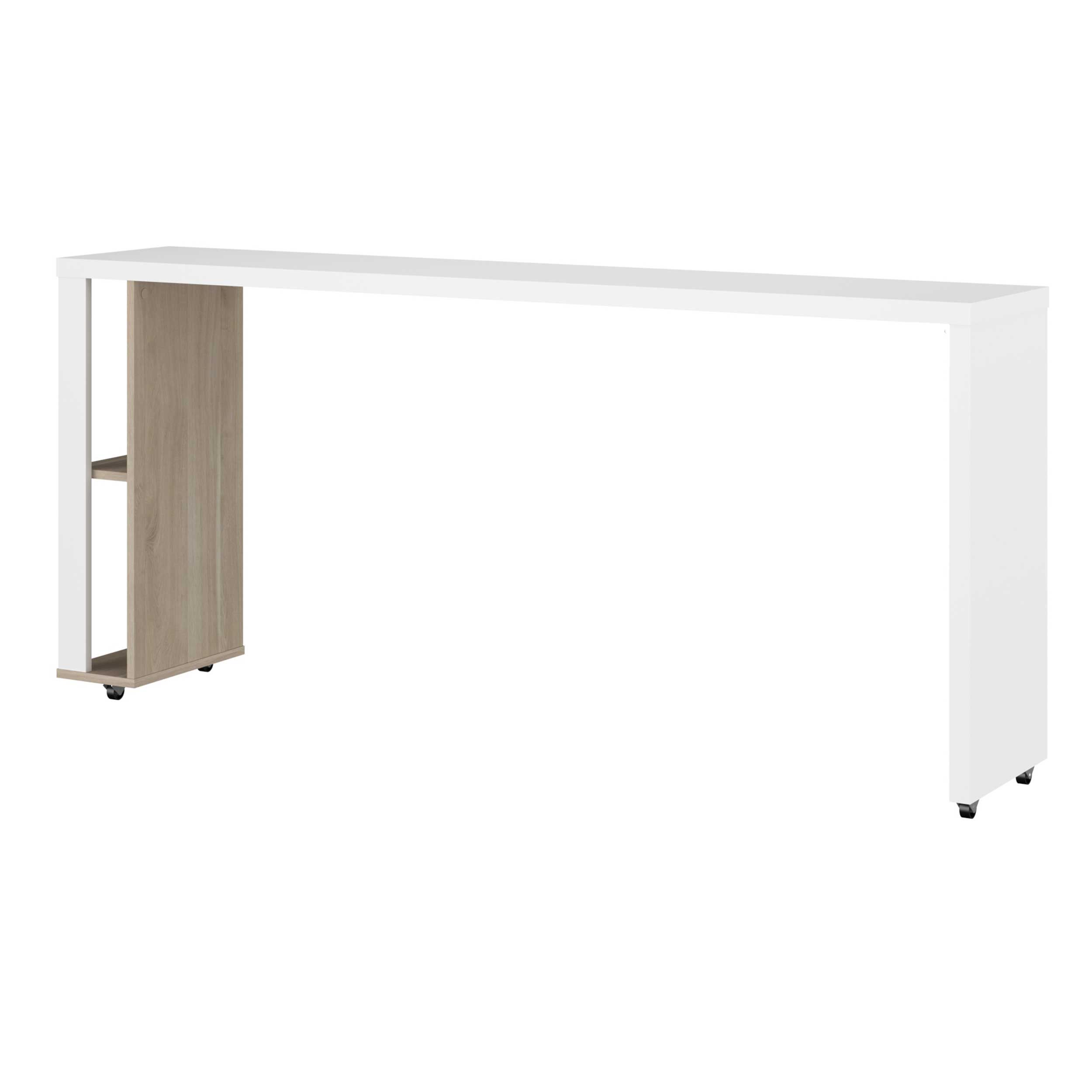 Emob Consoletafel Voor Bed Hardy - 167x31x75cm - Wit/eikdecor