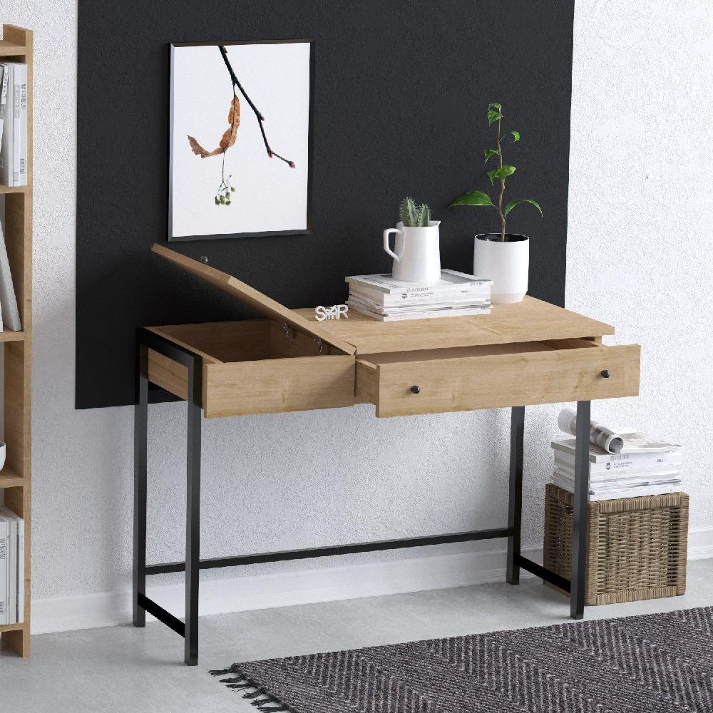 Emob Consoletafel Woody Fashion - Met Opbergruimte - Eikdecor
