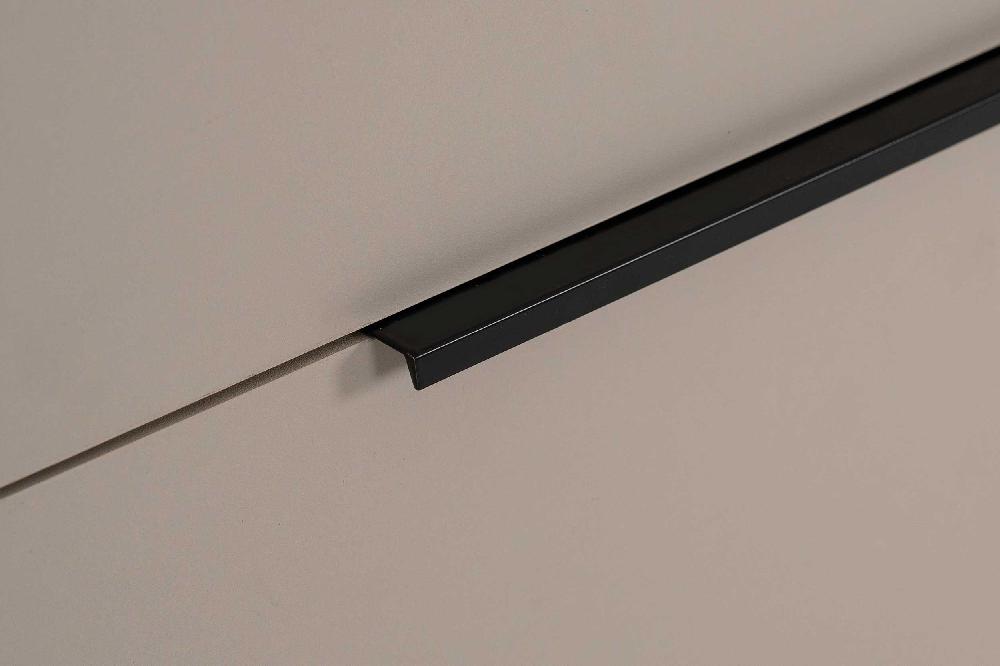 Emob Dressoir Auryn - 175x38x90cm - 4 Deuren & 1 Lade - Zand/zwart