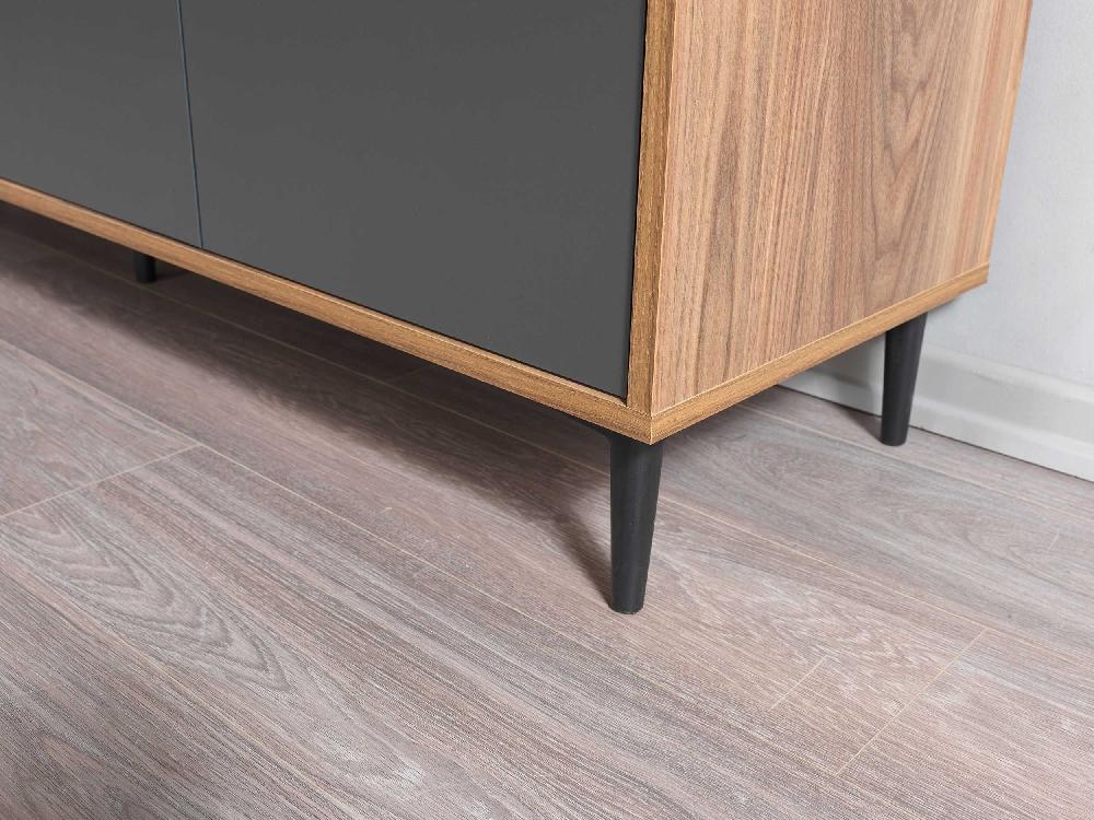 Emob Dressoir Linton - 180x45x80cm - 3 Deuren - Eikdecor/antraciet