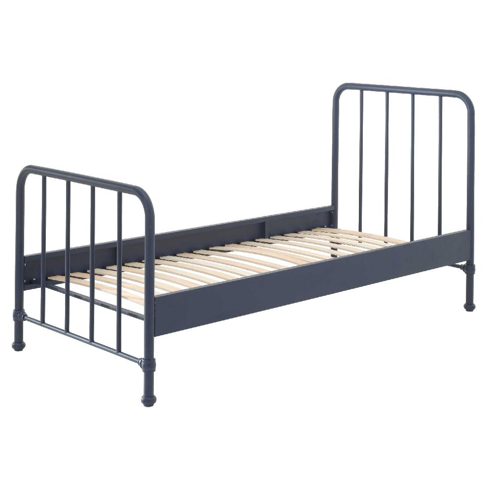 Emob Eenpersoonsbed Bronxx Metaal 90x200 - Mat Blauw Denim